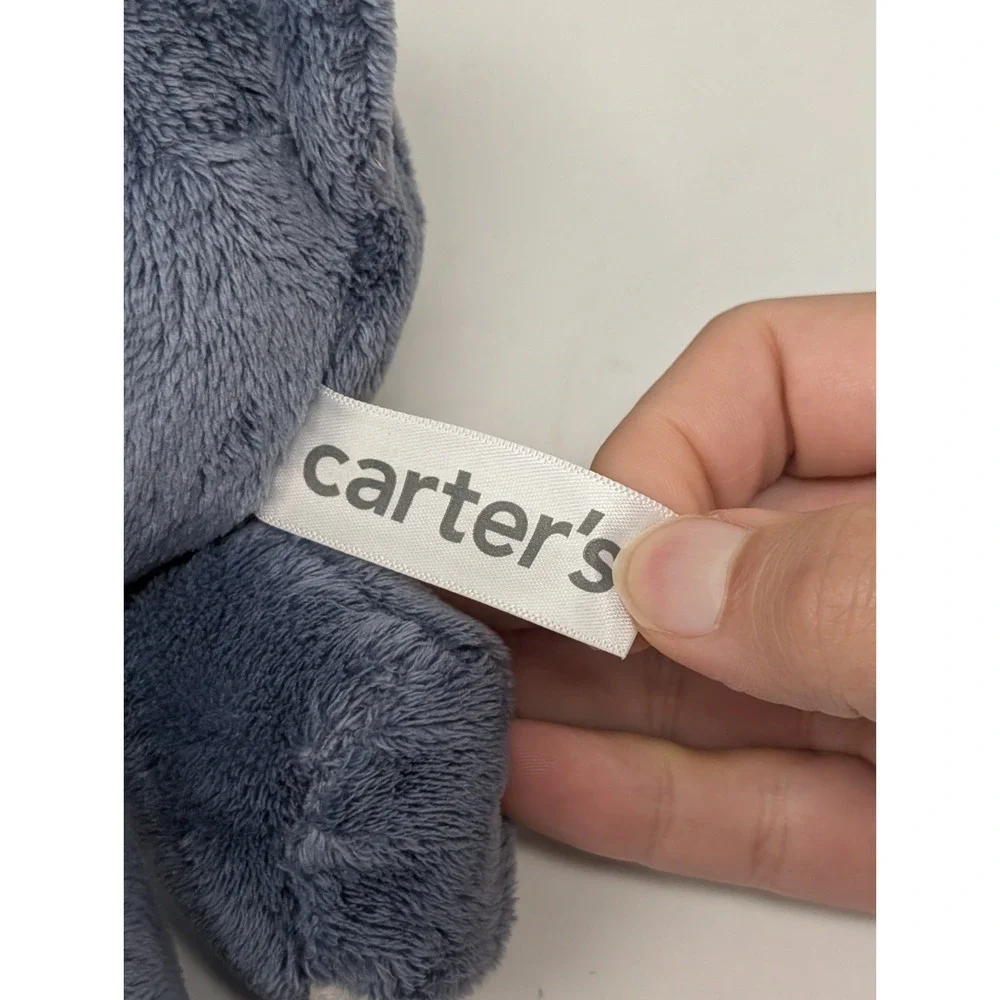 Carters‎ Blue Rhino Plush Doll Baby Soft Lovey Nursery Horn Rhinoceros 2013 VTG